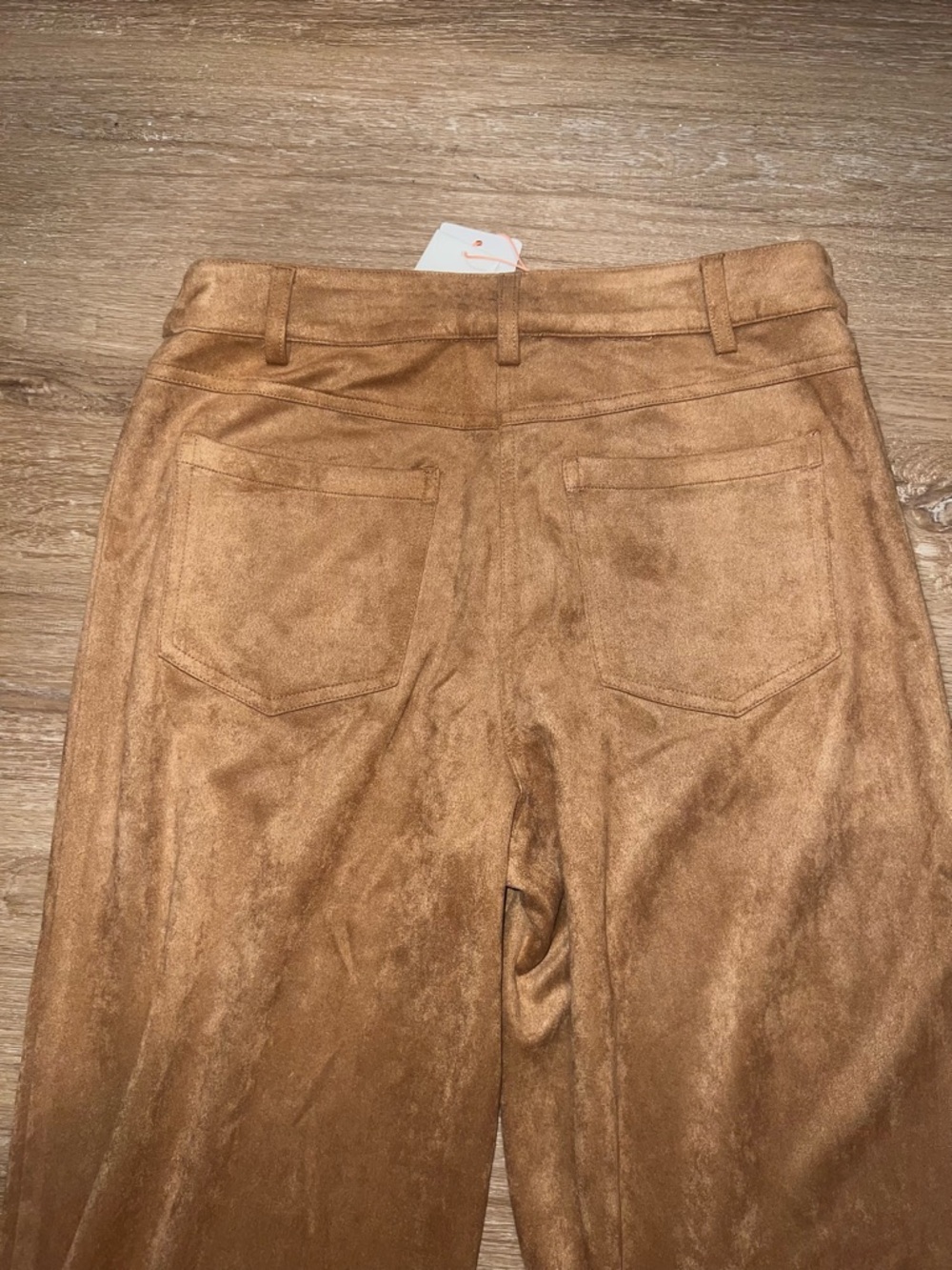 Skies Are Blue | Skies Are Blue Camel Suede Wide Leg Pants - Picture 8 of 8